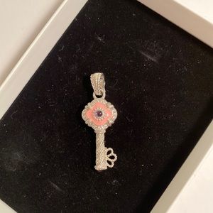Judith Ripka pink enamel amethyst key enhancer